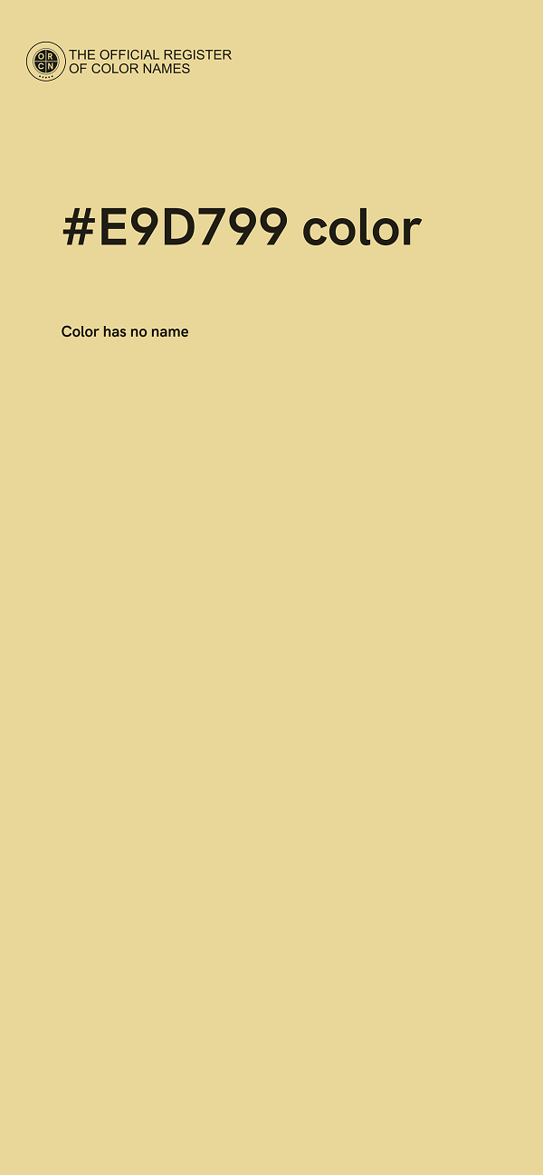 #E9D799 color image