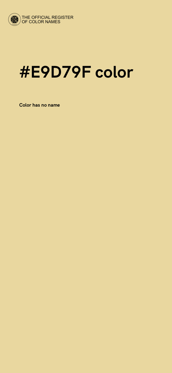 #E9D79F color image