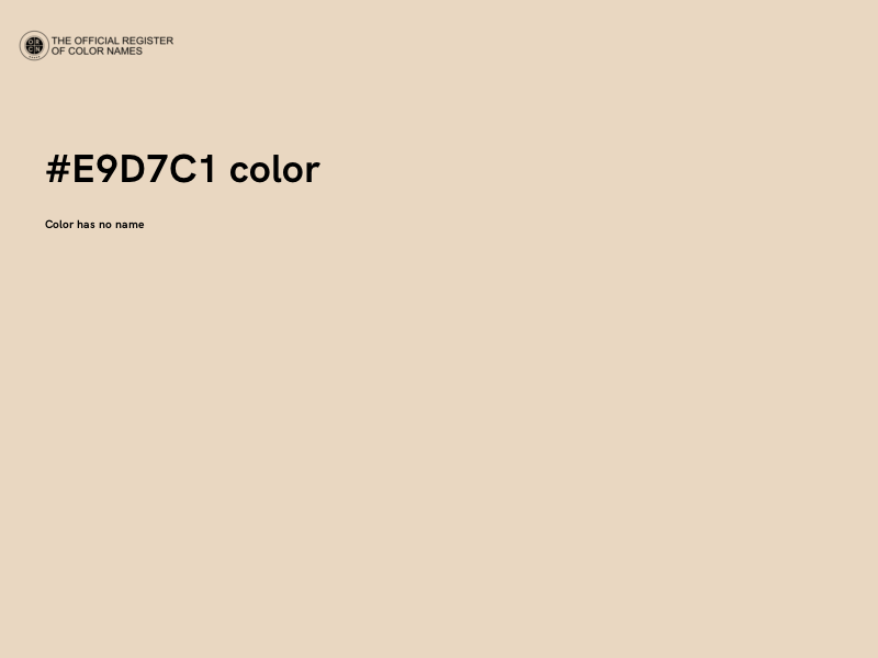 #E9D7C1 color image
