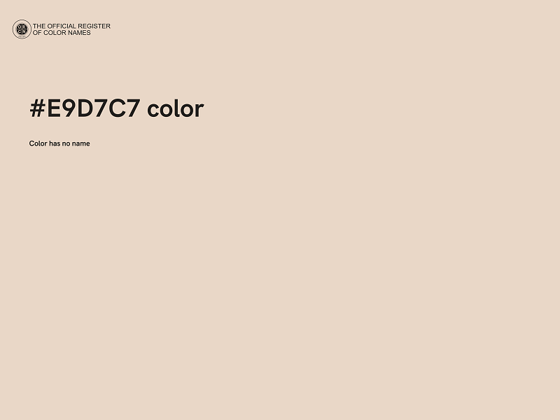 #E9D7C7 color image