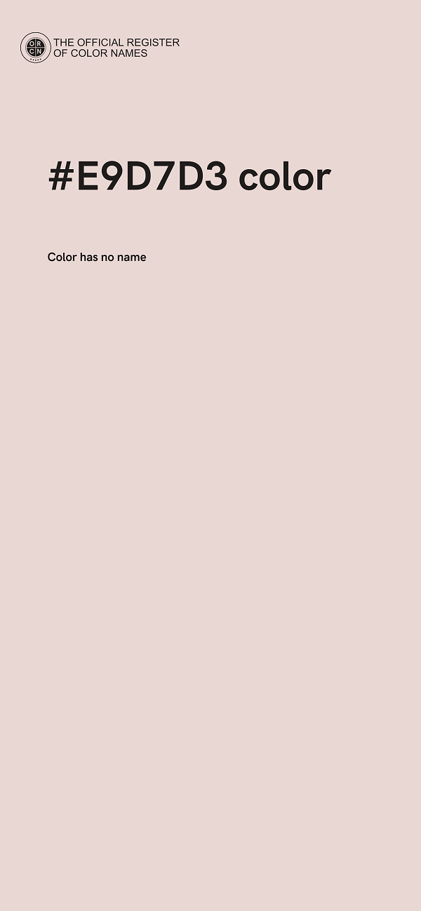 #E9D7D3 color image