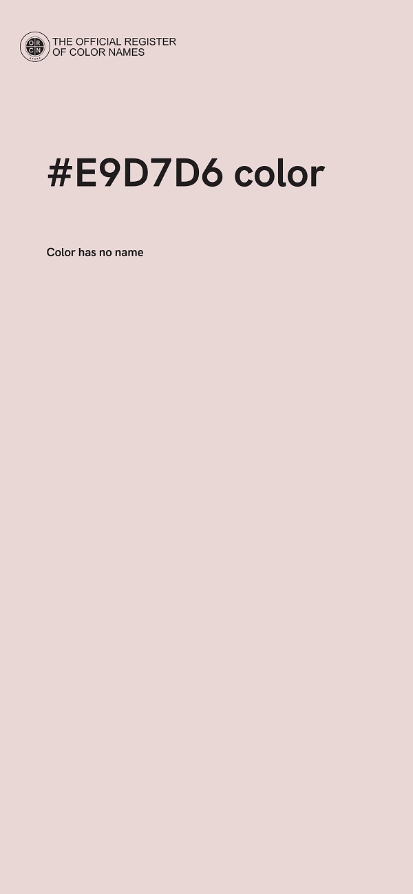 #E9D7D6 color image