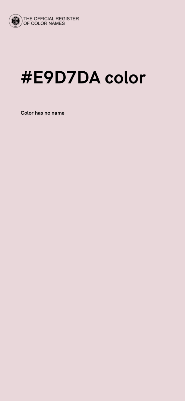#E9D7DA color image