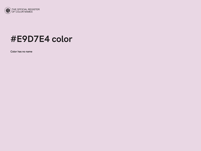 #E9D7E4 color image