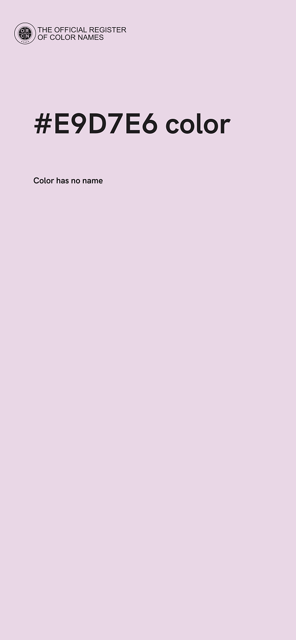 #E9D7E6 color image