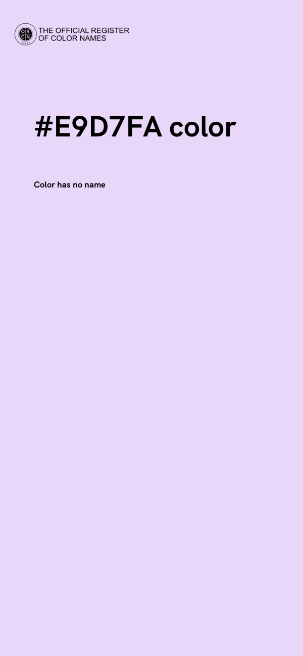#E9D7FA color image