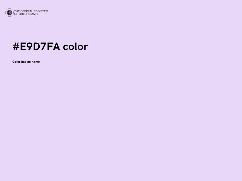 #E9D7FA color image