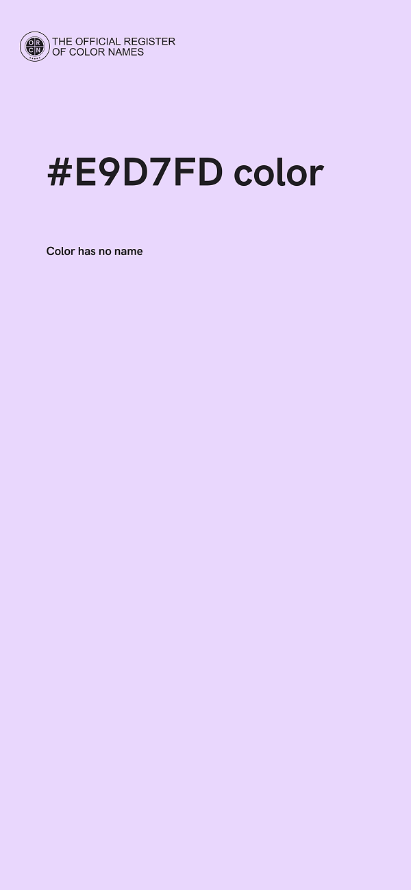 #E9D7FD color image