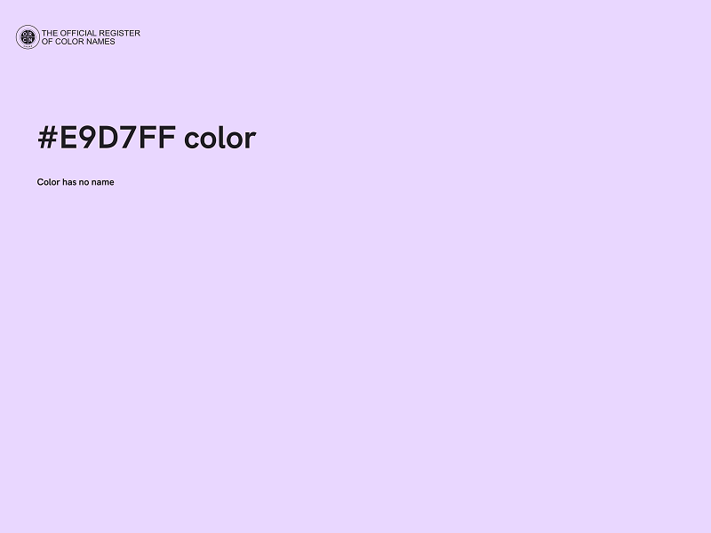 #E9D7FF color image