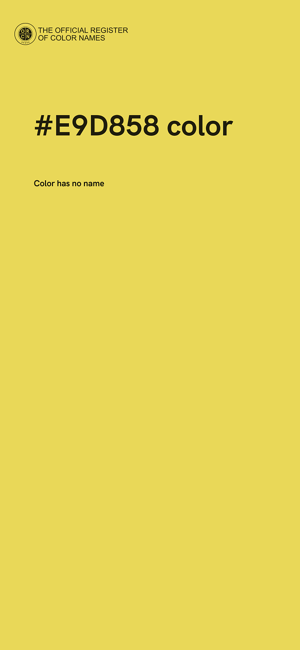 #E9D858 color image