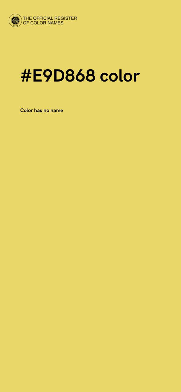 #E9D868 color image