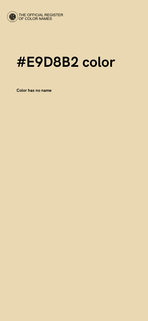 #E9D8B2 color image