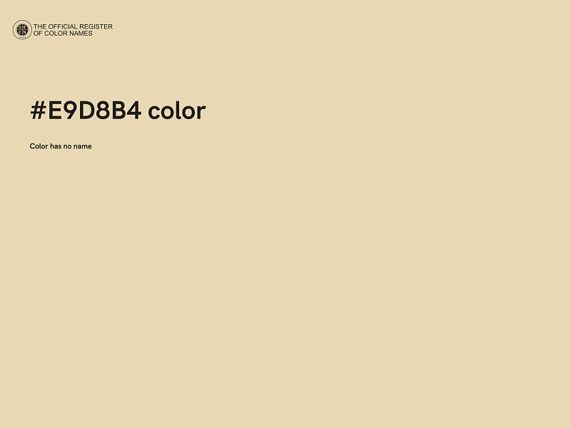 #E9D8B4 color image
