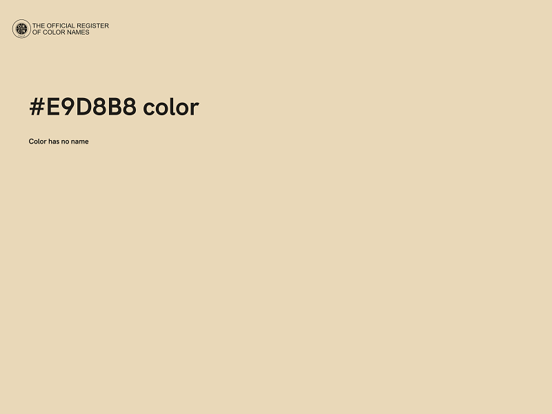 #E9D8B8 color image