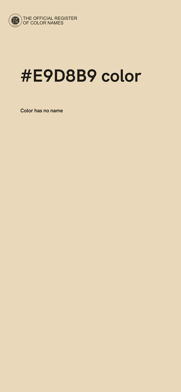 #E9D8B9 color image
