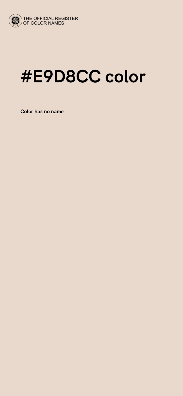#E9D8CC color image