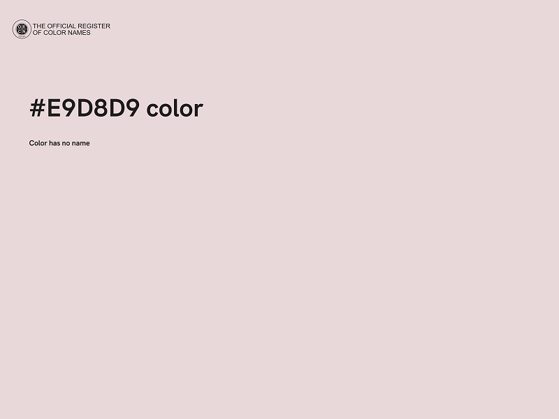 #E9D8D9 color image