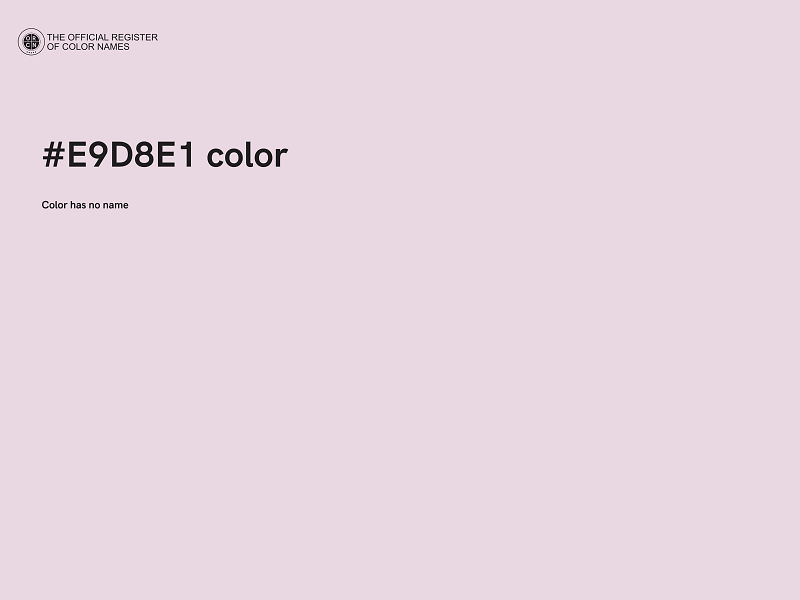 #E9D8E1 color image