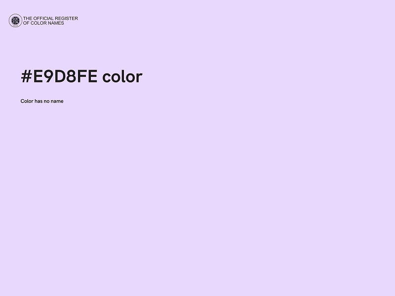 #E9D8FE color image