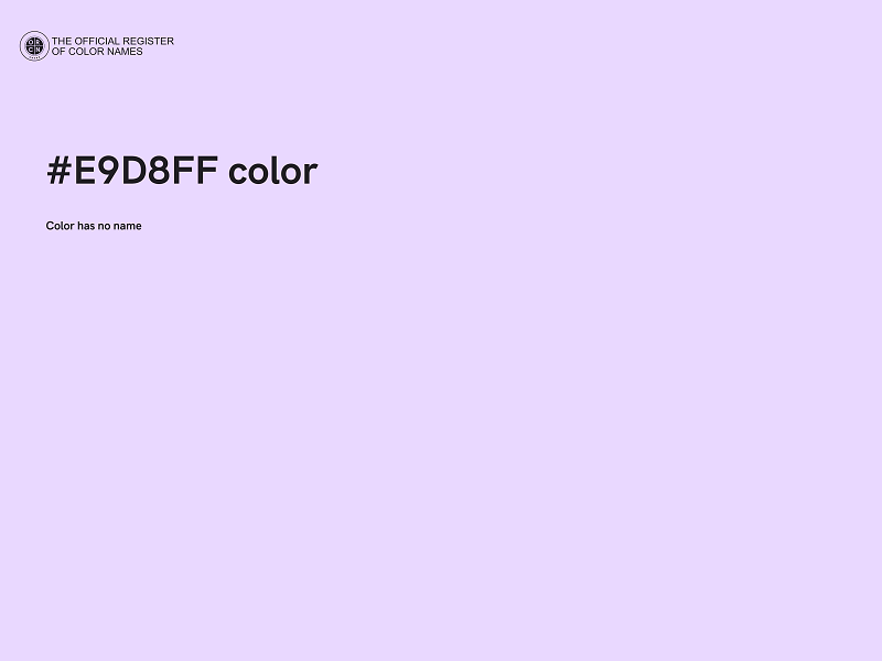 #E9D8FF color image