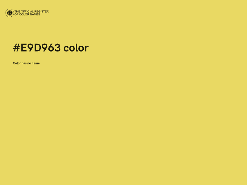 #E9D963 color image