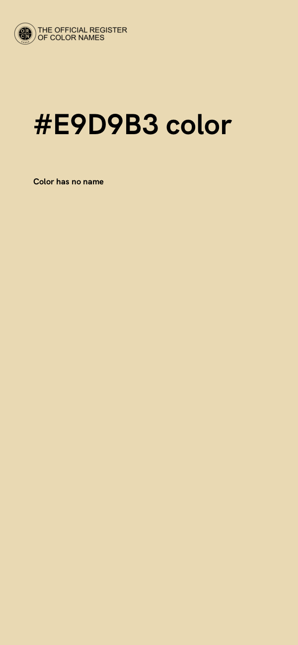 #E9D9B3 color image