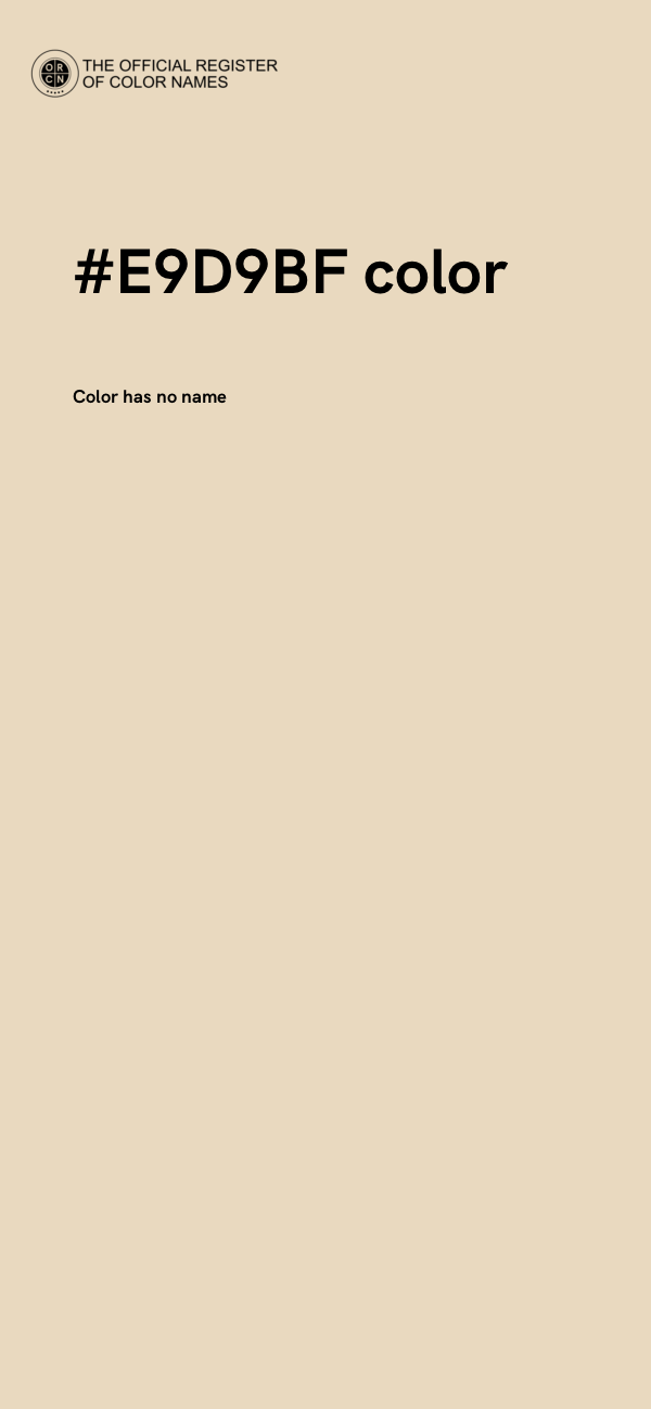 #E9D9BF color image