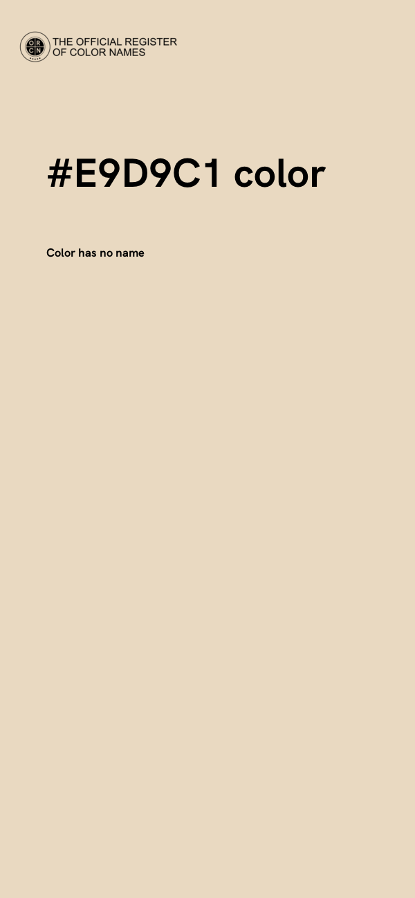 #E9D9C1 color image