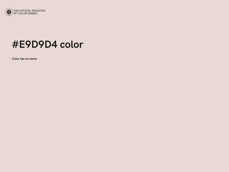 #E9D9D4 color image