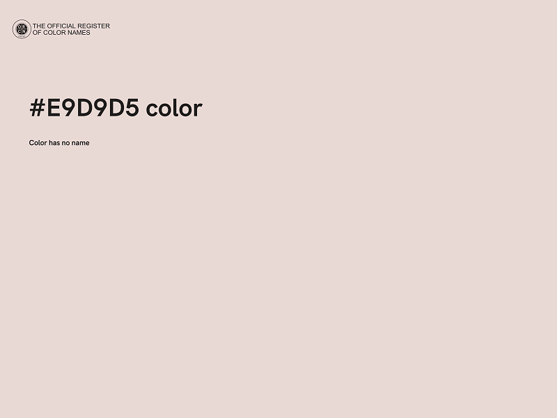 #E9D9D5 color image