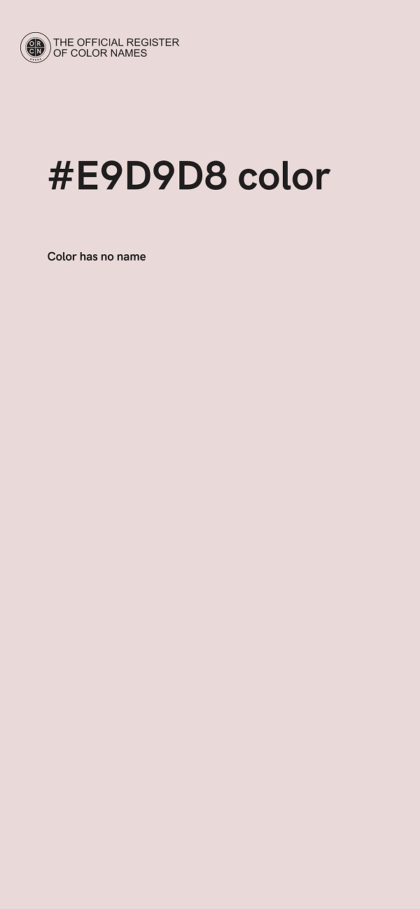 #E9D9D8 color image