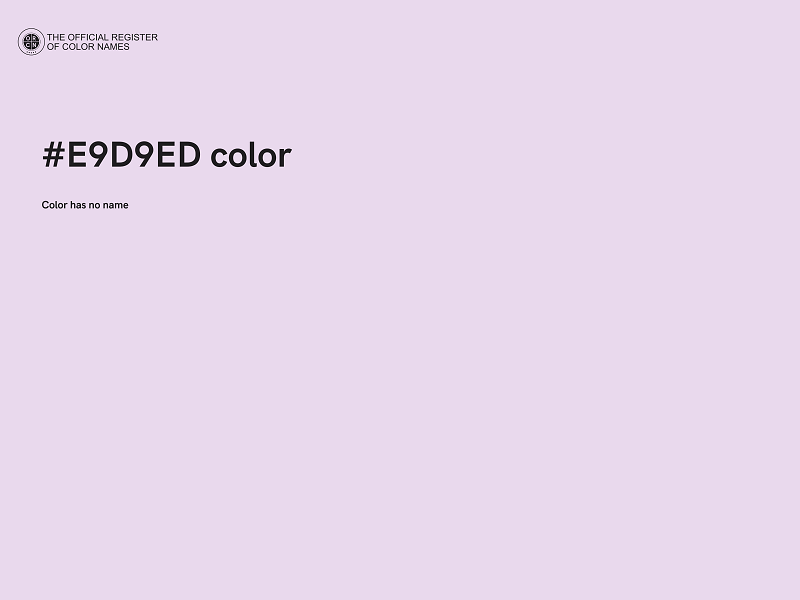 #E9D9ED color image