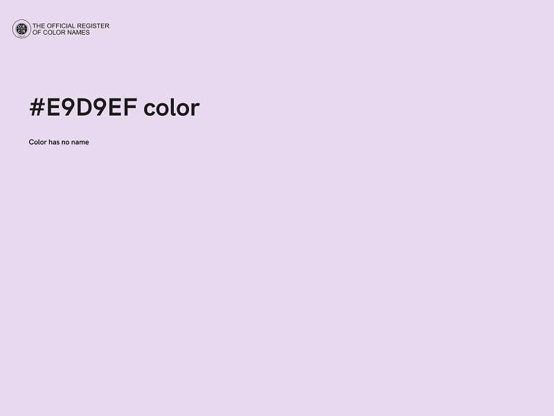 #E9D9EF color image