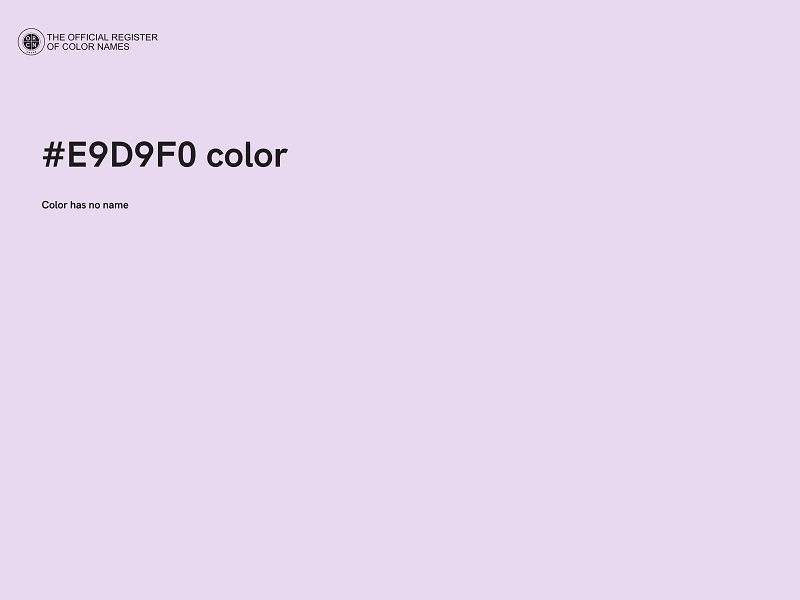 #E9D9F0 color image