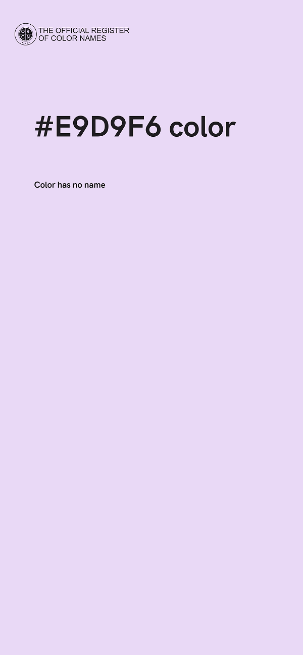 #E9D9F6 color image