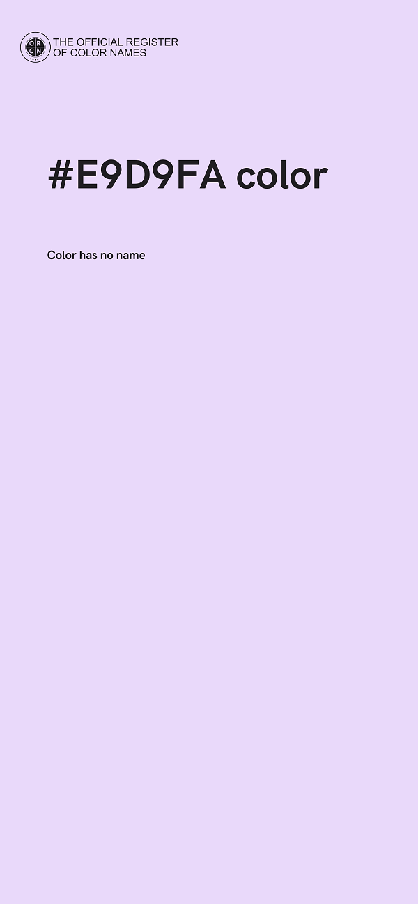 #E9D9FA color image
