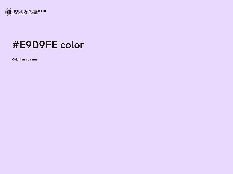 #E9D9FE color image