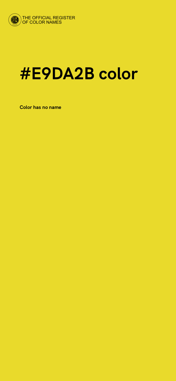 #E9DA2B color image