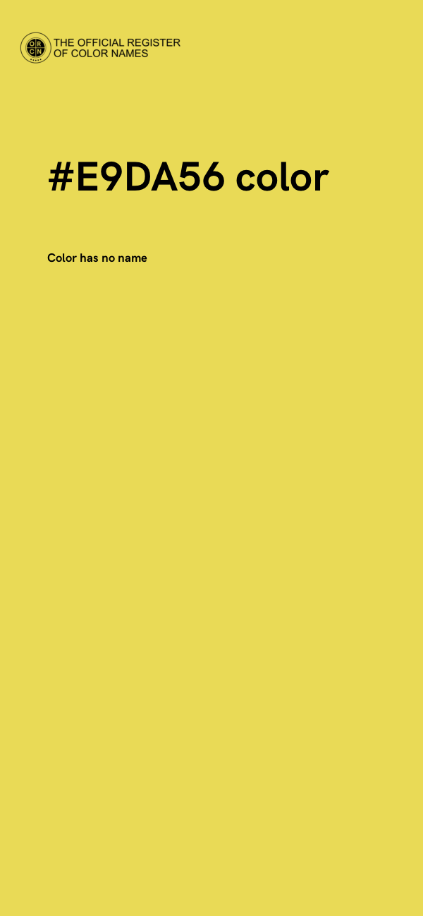 #E9DA56 color image