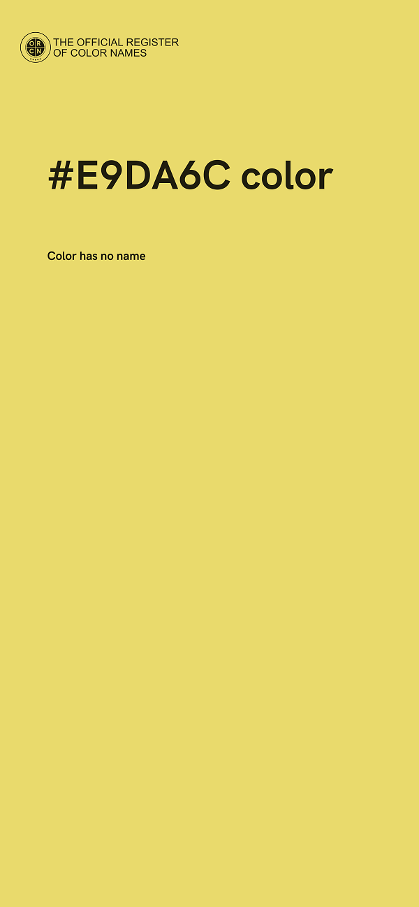 #E9DA6C color image
