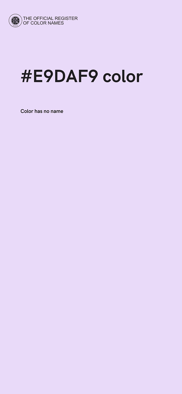 #E9DAF9 color image