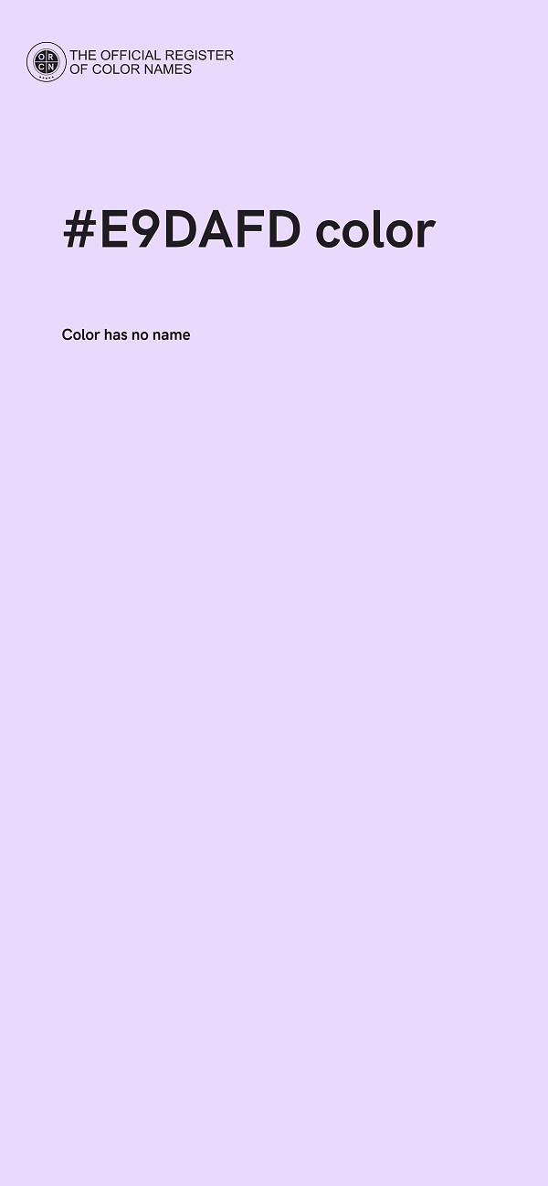 #E9DAFD color image