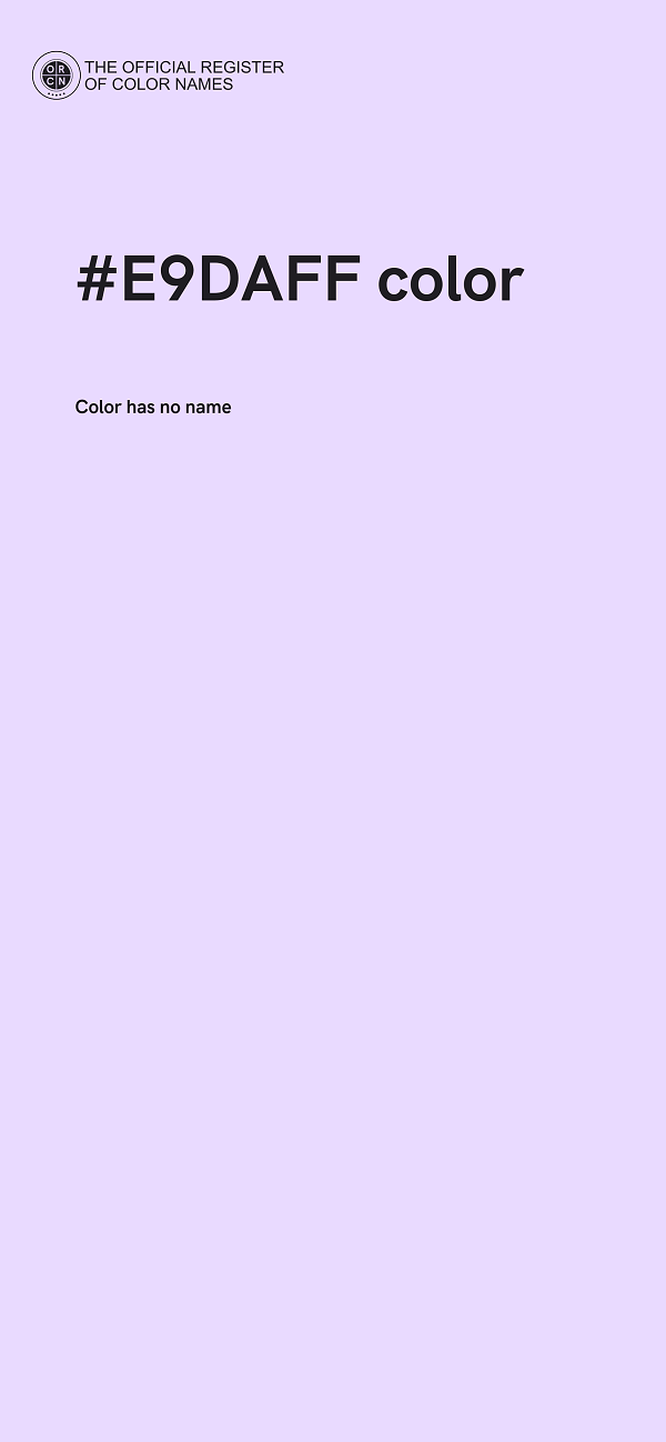 #E9DAFF color image