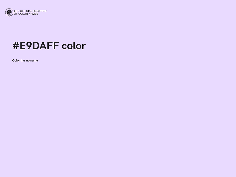 #E9DAFF color image