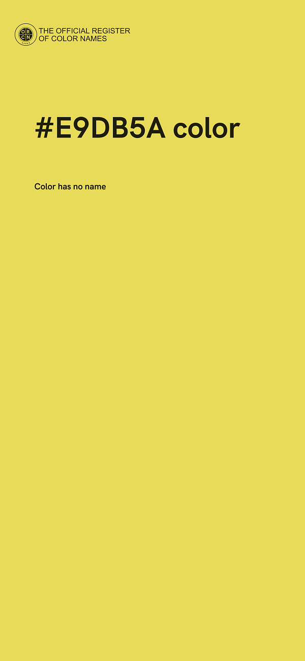 #E9DB5A color image