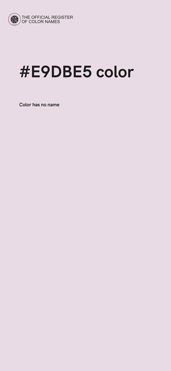 #E9DBE5 color image