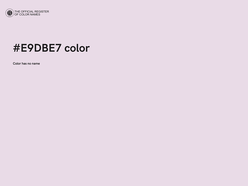 #E9DBE7 color image