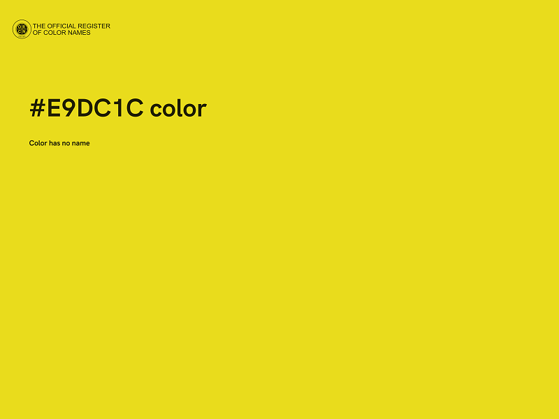 #E9DC1C color image