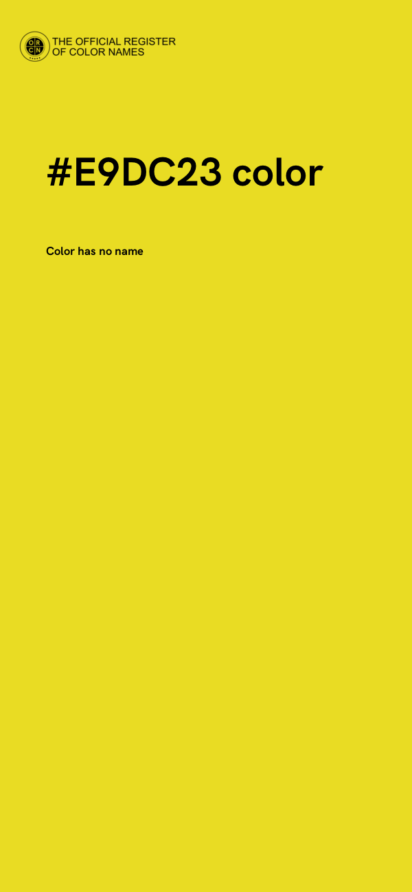 #E9DC23 color image