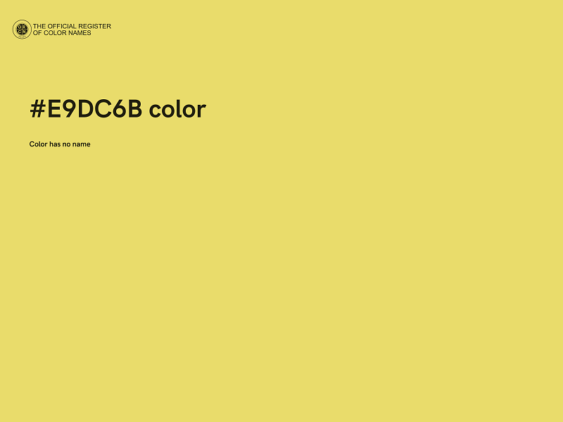 #E9DC6B color image